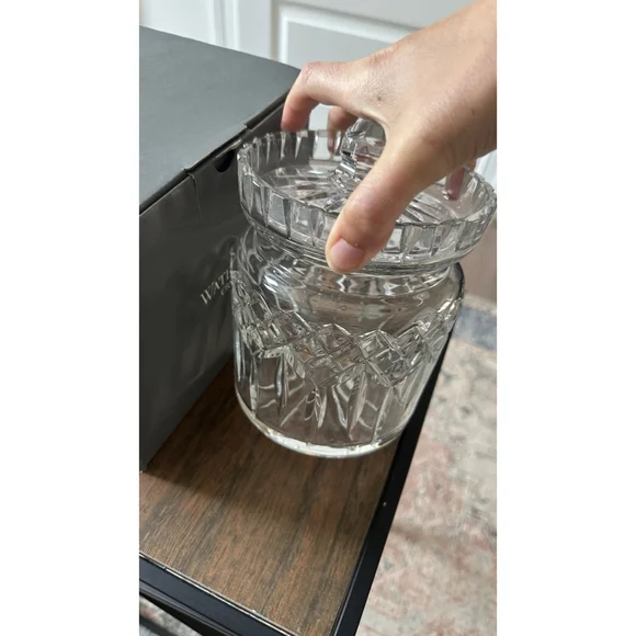 Waterford PGA Tour Crystal Lismore Round Biscuit Barrel Lid & Original Box RARE - Picture 6 of 8
